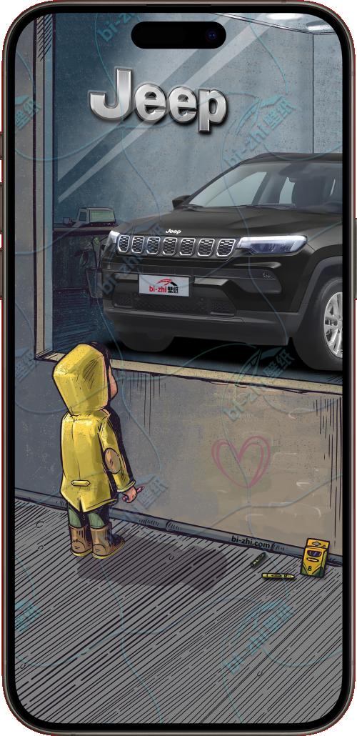 jeep指南者2021款橱窗男孩看车男孩汽车壁纸