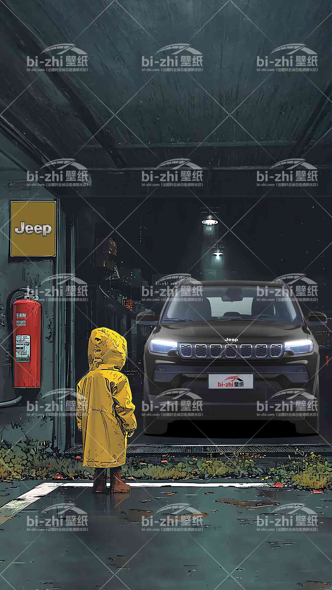 jeep指南者橱窗男孩看车男孩汽车壁纸