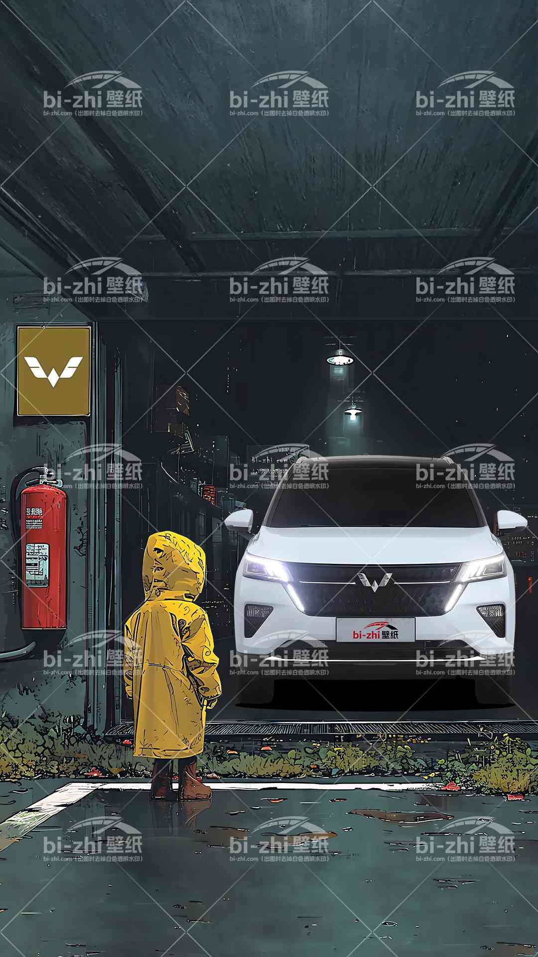 五菱星辰橱窗男孩看车男孩汽车壁纸