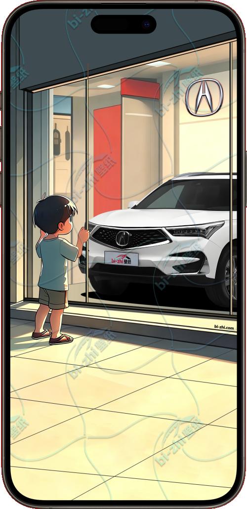 讴歌RDX2021款橱窗男孩看车男孩汽车壁纸