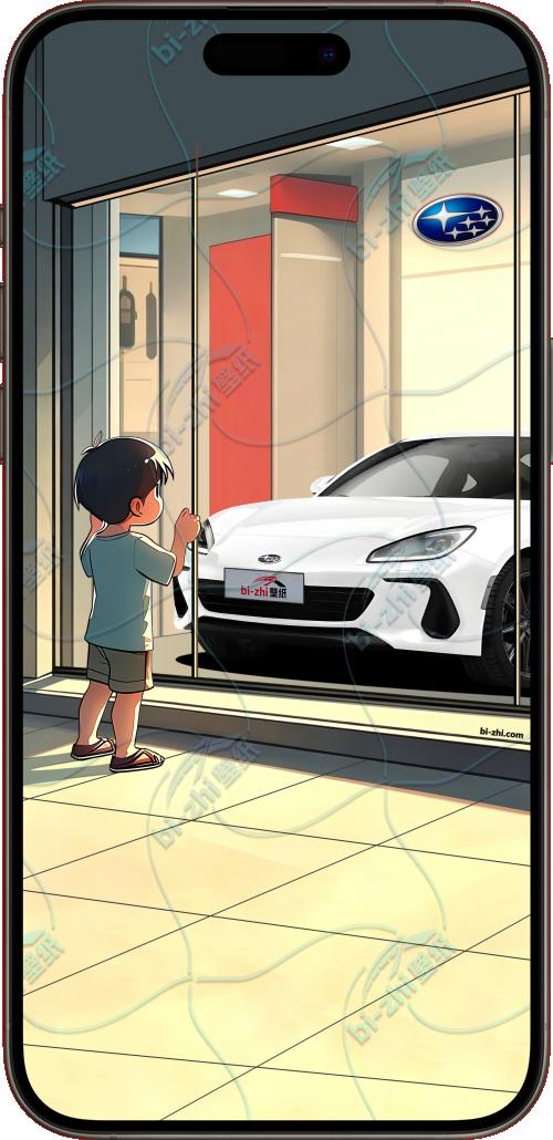 斯巴鲁BRZ2022款橱窗男孩看车男孩汽车壁纸