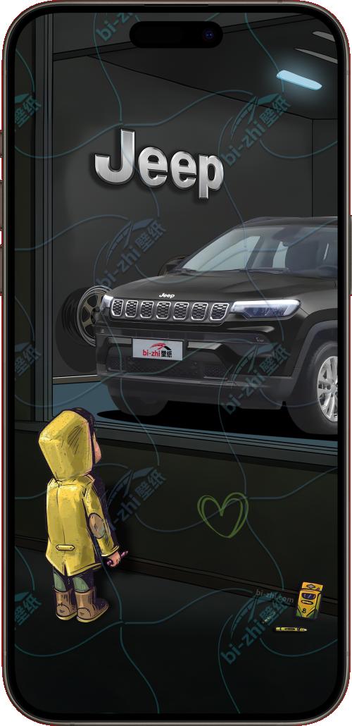 jeep指南者2021款橱窗男孩看车男孩汽车壁纸