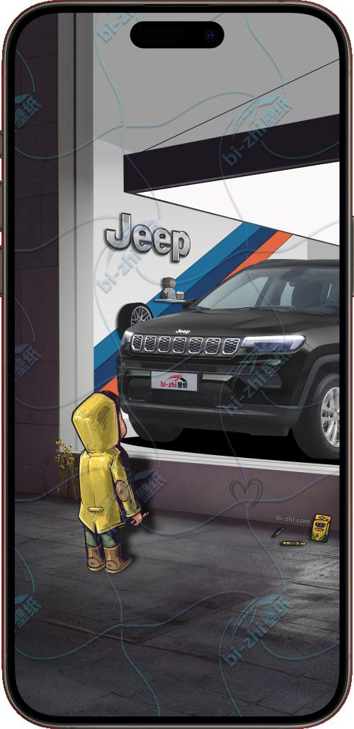 jeep指南者2021款橱窗男孩看车男孩汽车壁纸