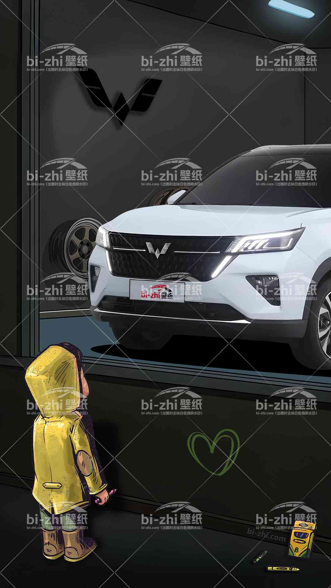五菱星辰橱窗男孩看车男孩汽车壁纸