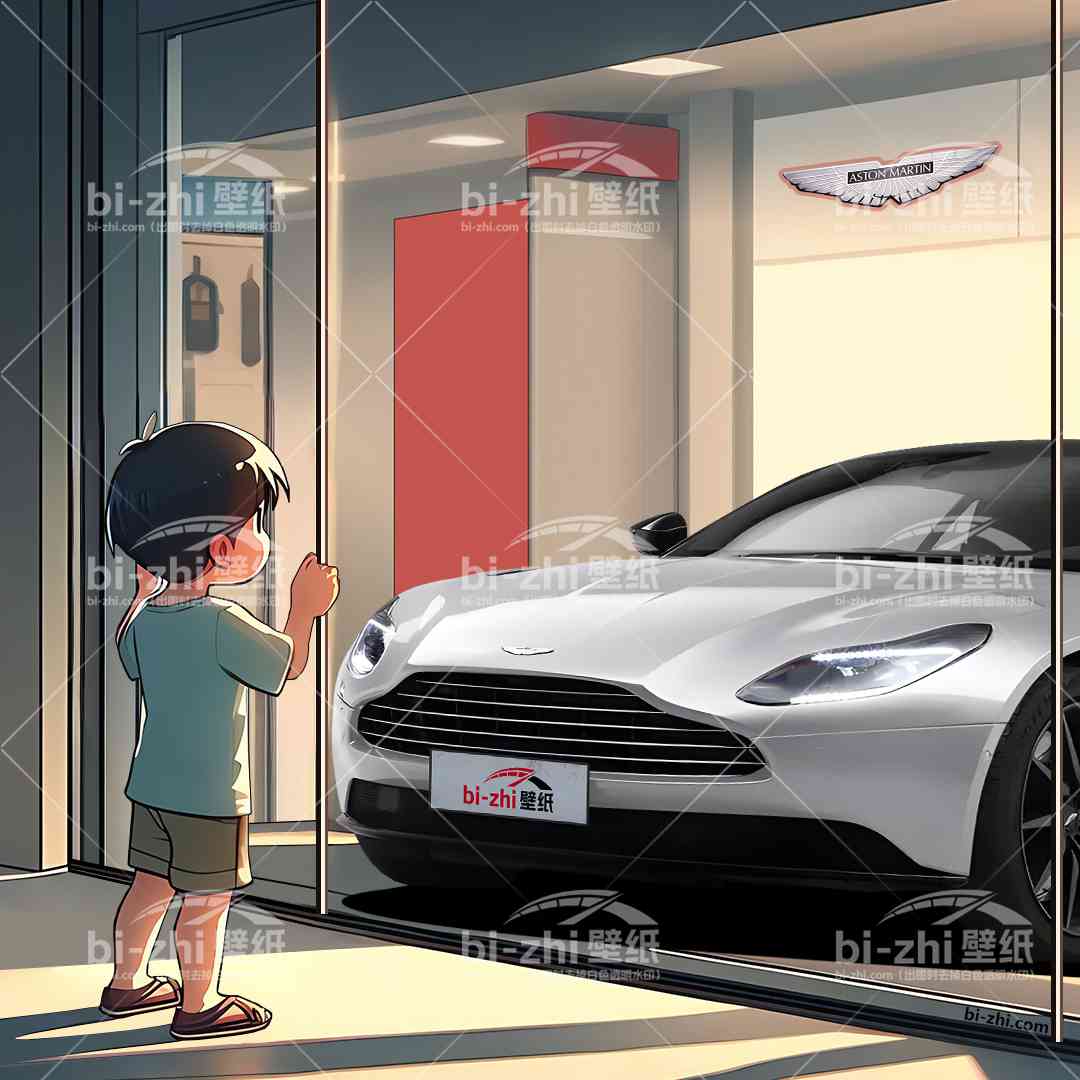 阿斯顿马丁DB11橱窗男孩看车男孩汽车壁纸