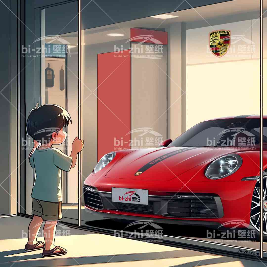 保时捷911橱窗男孩看车男孩汽车壁纸