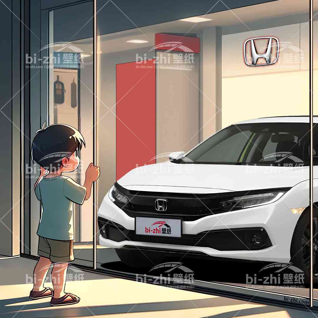 本田思域橱窗男孩看车男孩汽车壁纸