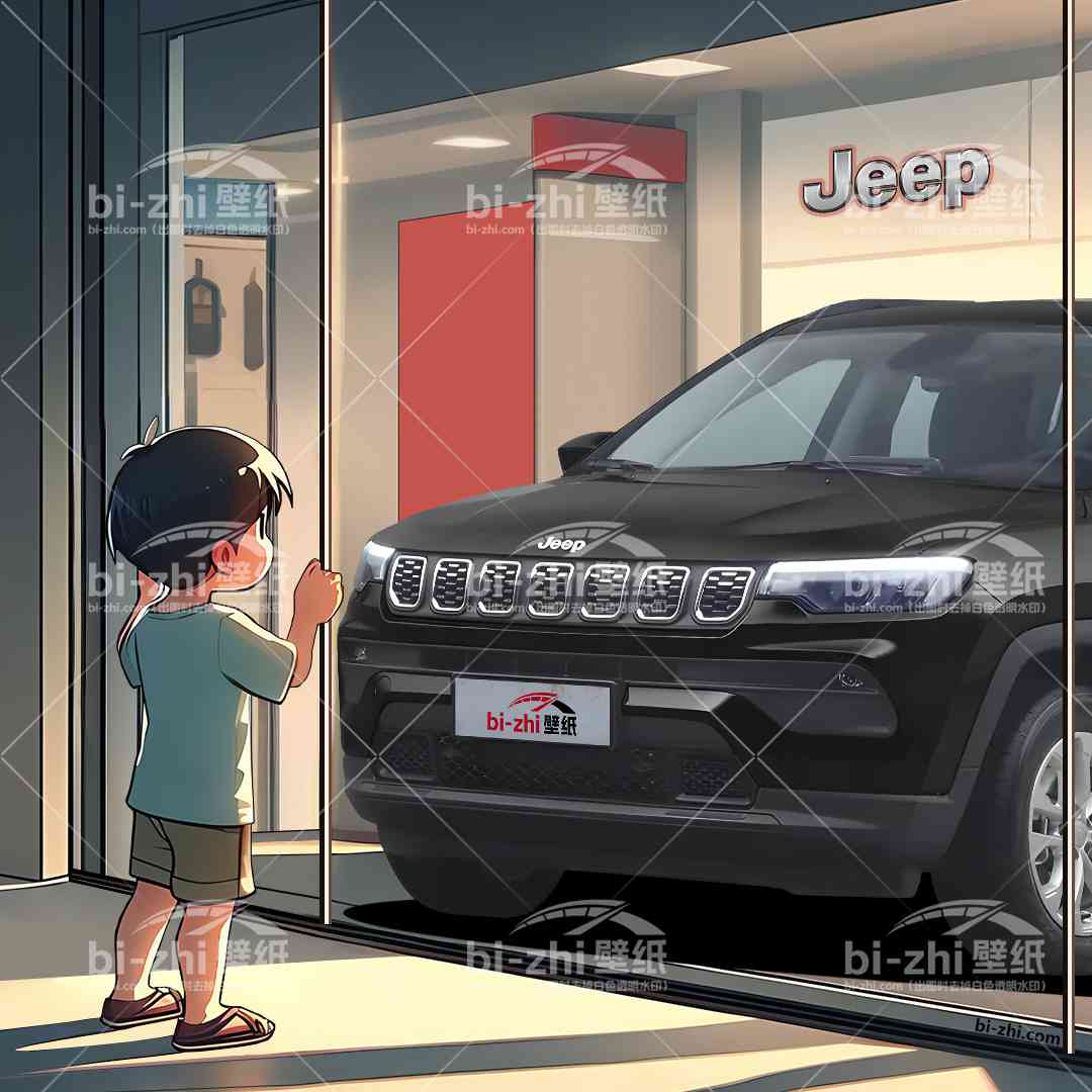 jeep指南者橱窗男孩看车男孩汽车壁纸