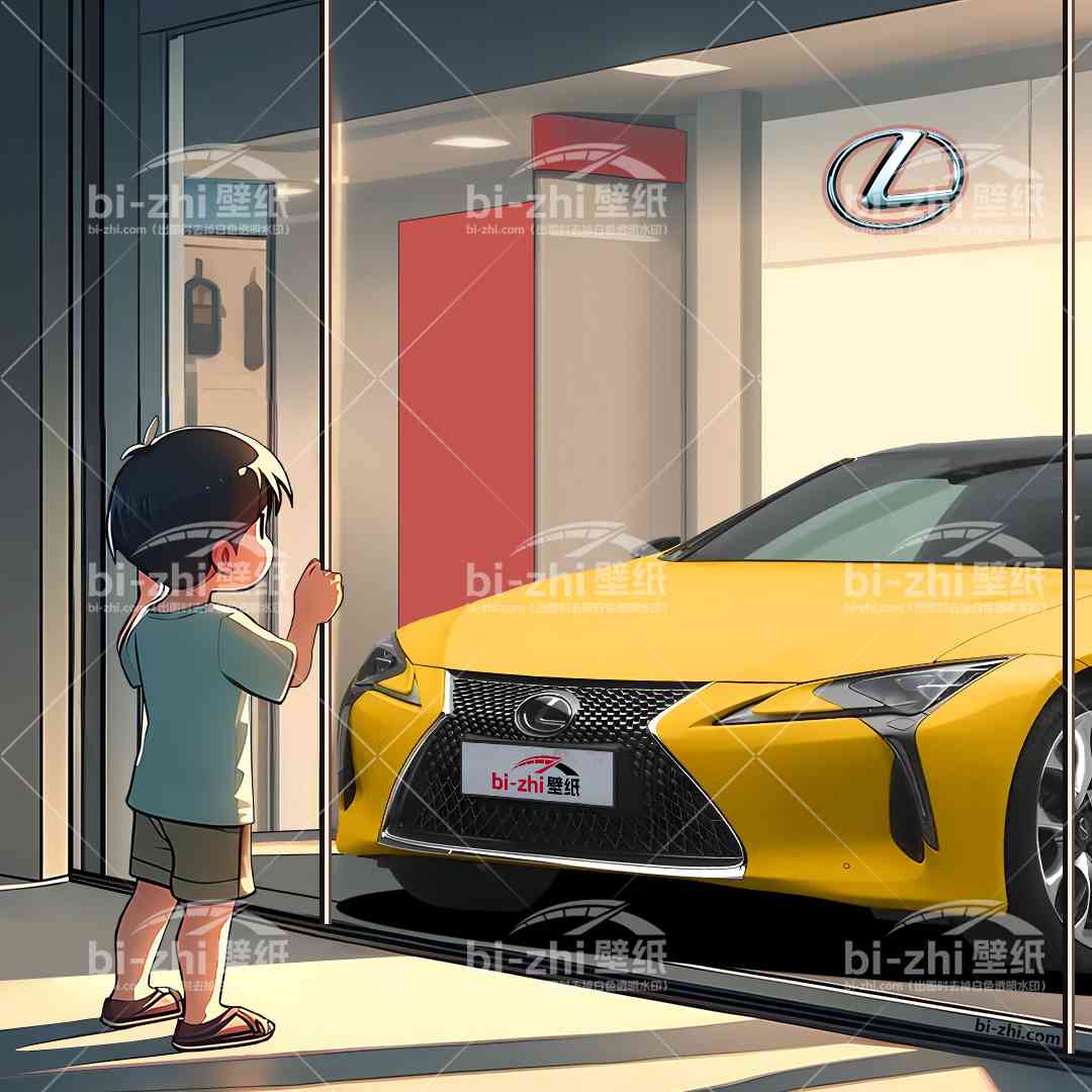 雷克萨斯LC橱窗男孩看车男孩汽车壁纸