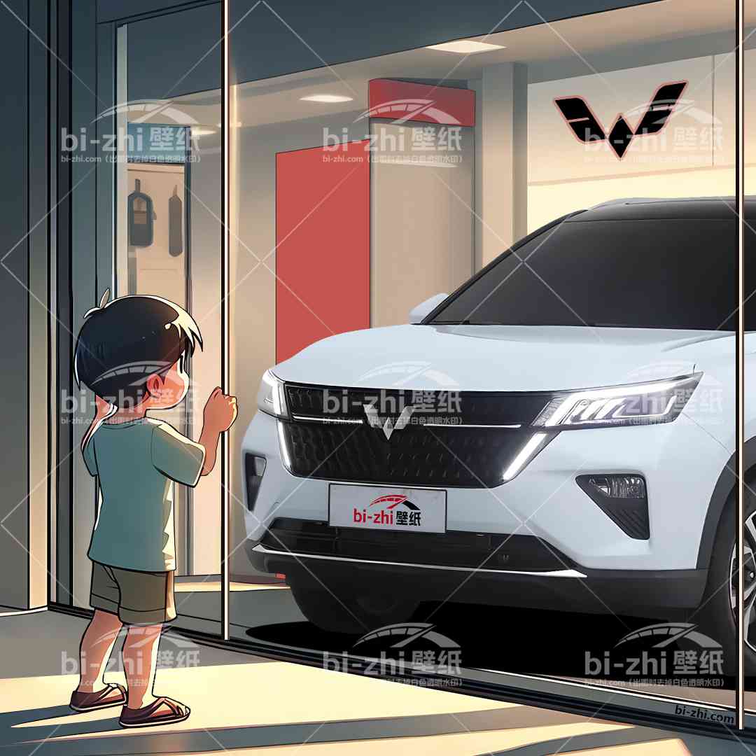 五菱星辰橱窗男孩看车男孩汽车壁纸