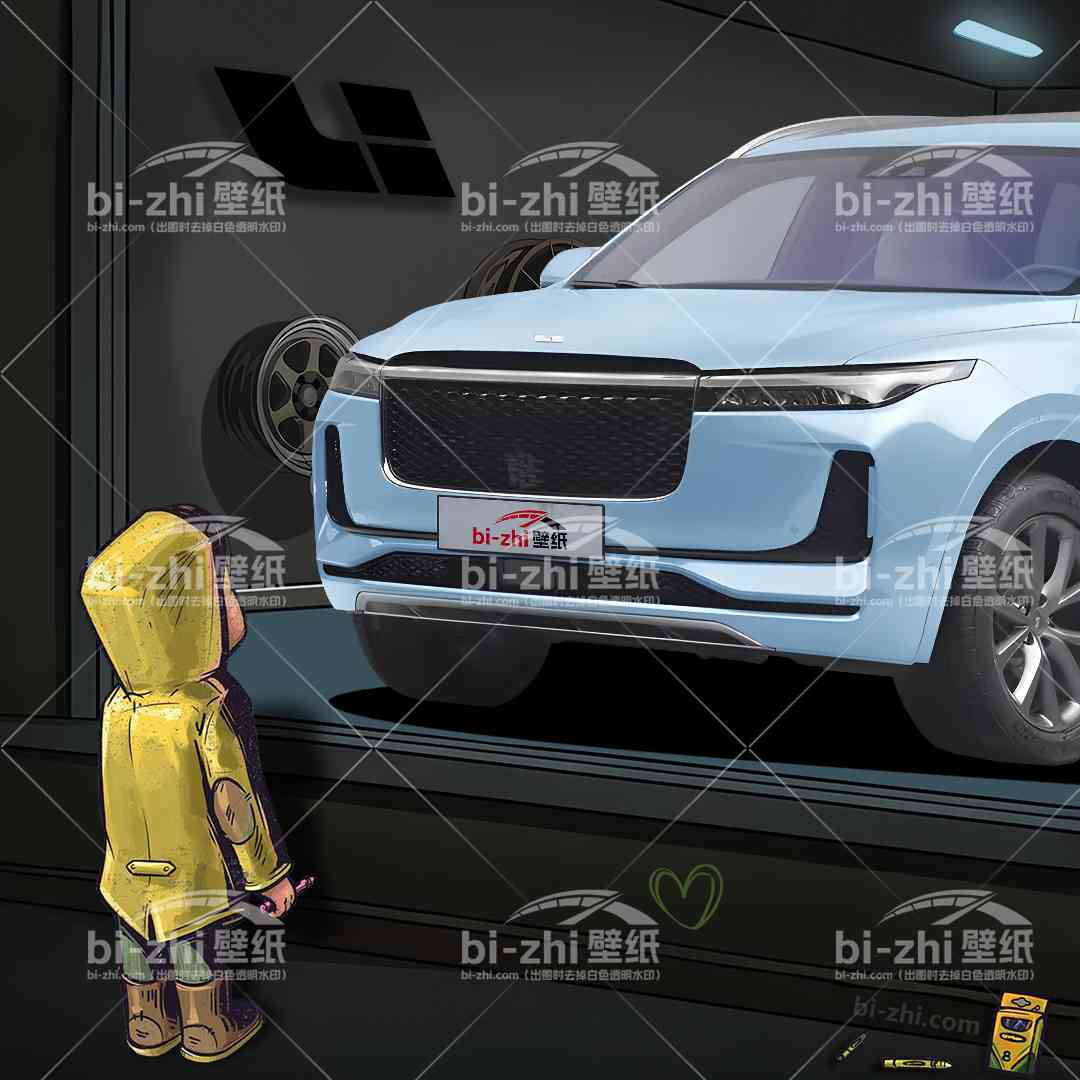 理想ONE橱窗男孩看车男孩汽车壁纸