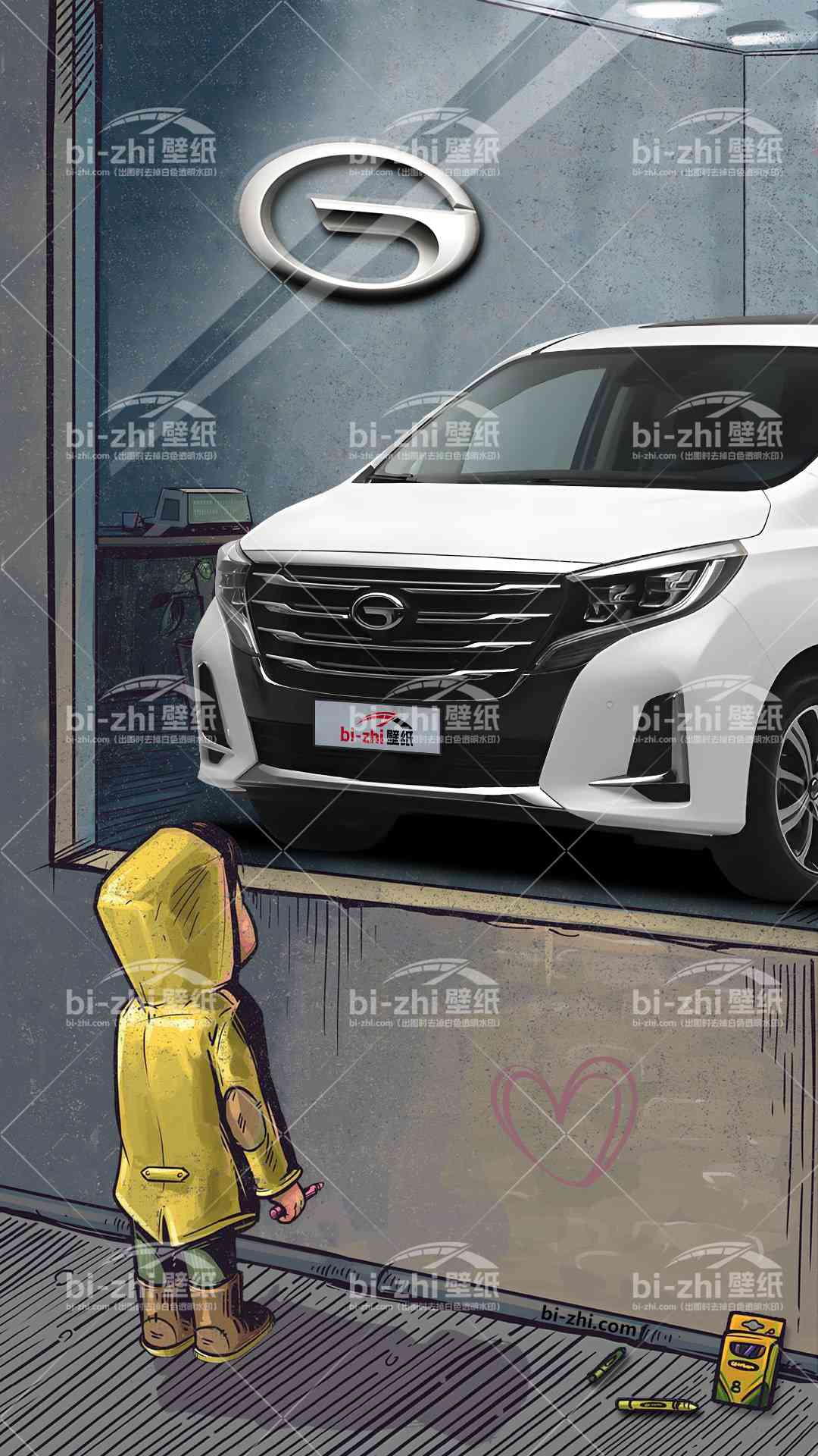 广汽传祺m8橱窗男孩看车男孩汽车壁纸