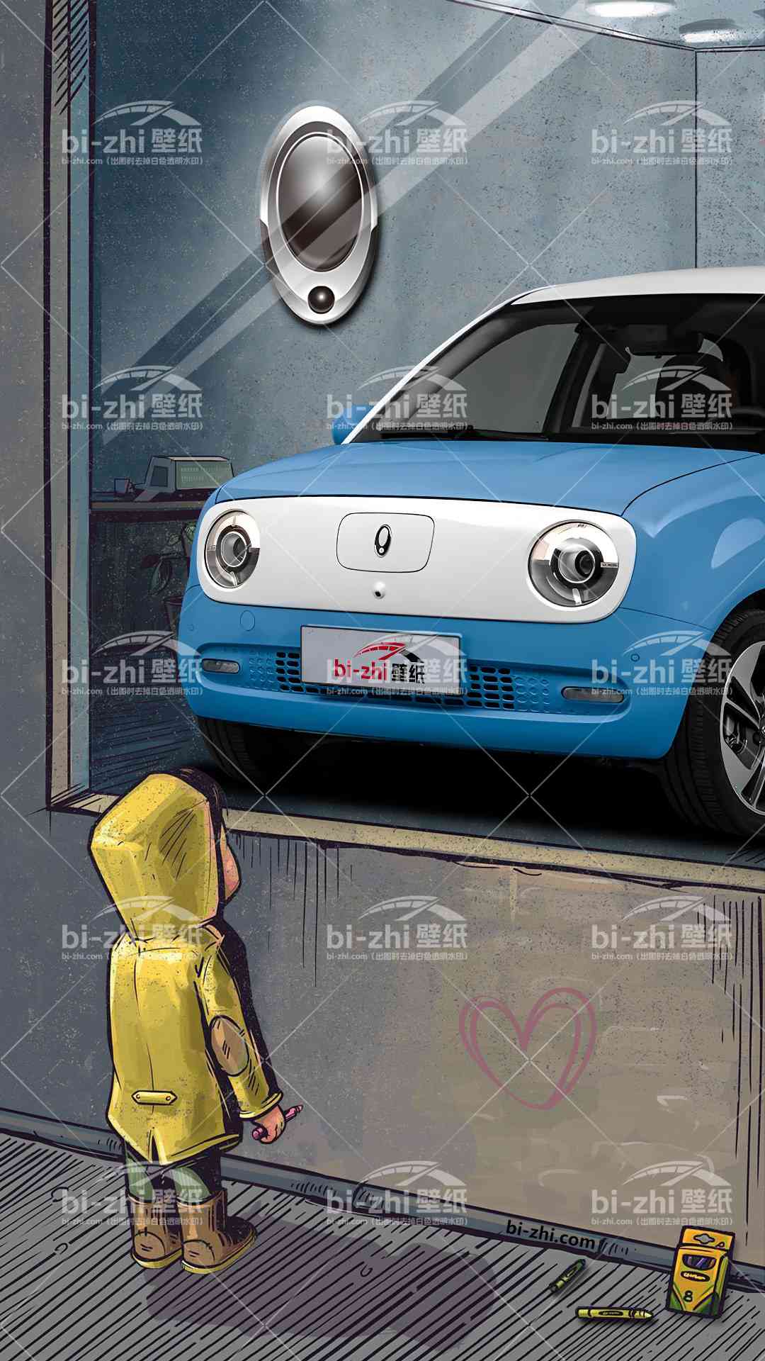 欧拉黑猫橱窗男孩看车男孩汽车壁纸