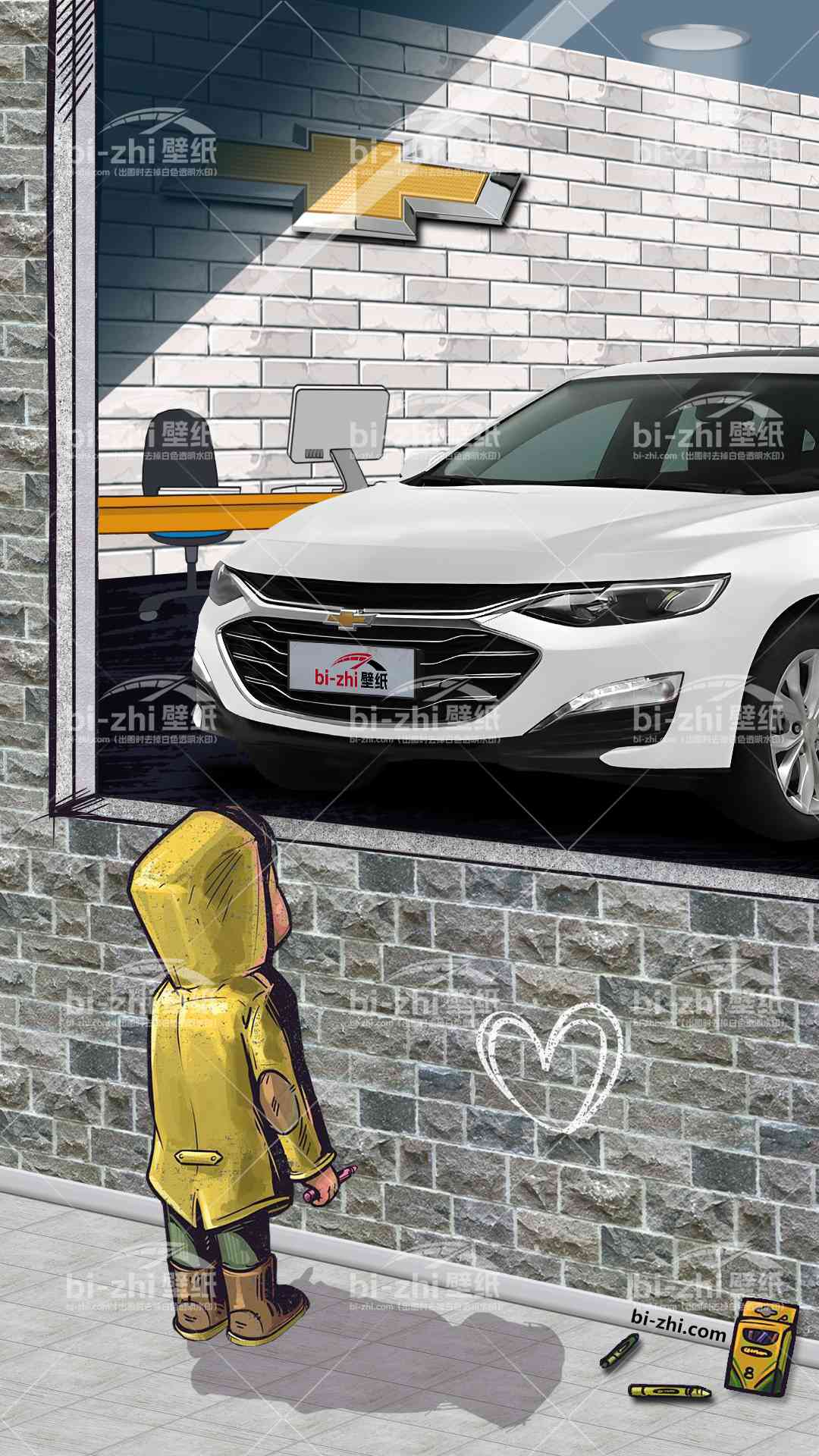 雪佛兰迈锐宝XL橱窗男孩看车男孩汽车壁纸