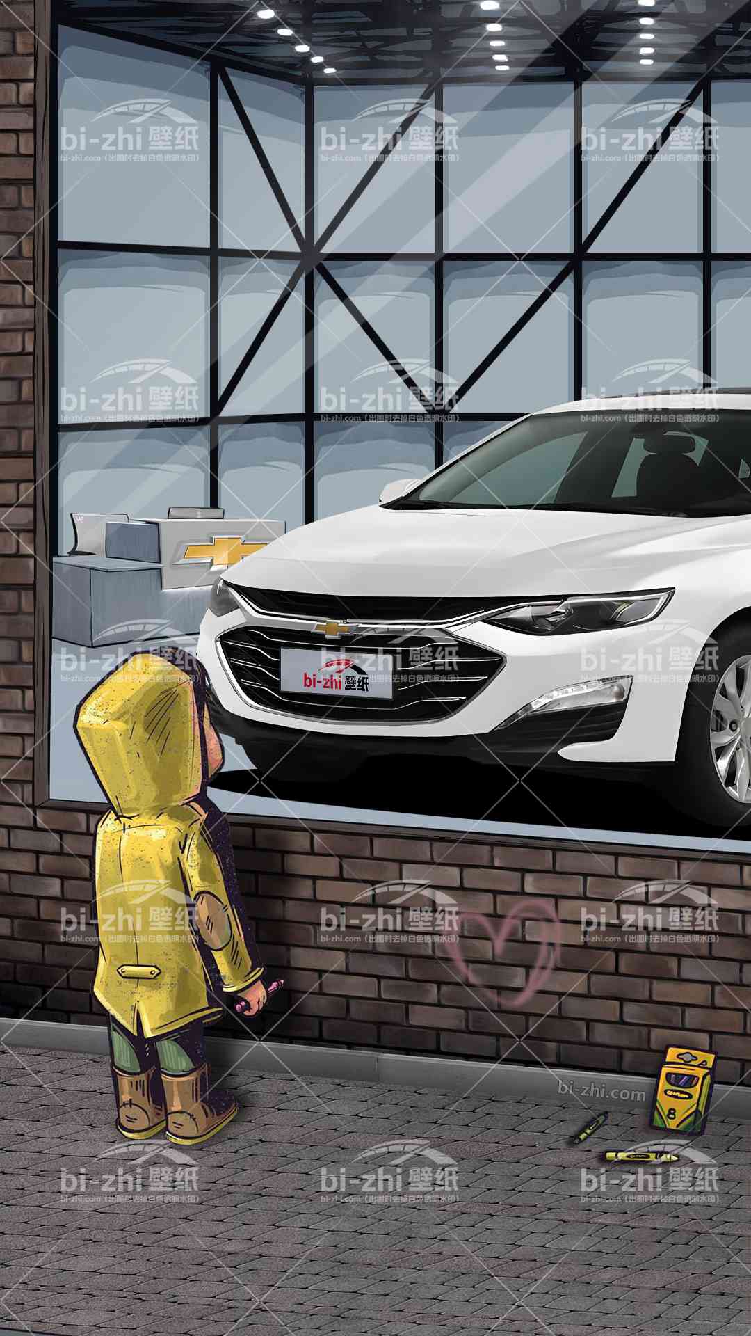 雪佛兰迈锐宝XL橱窗男孩看车男孩汽车壁纸