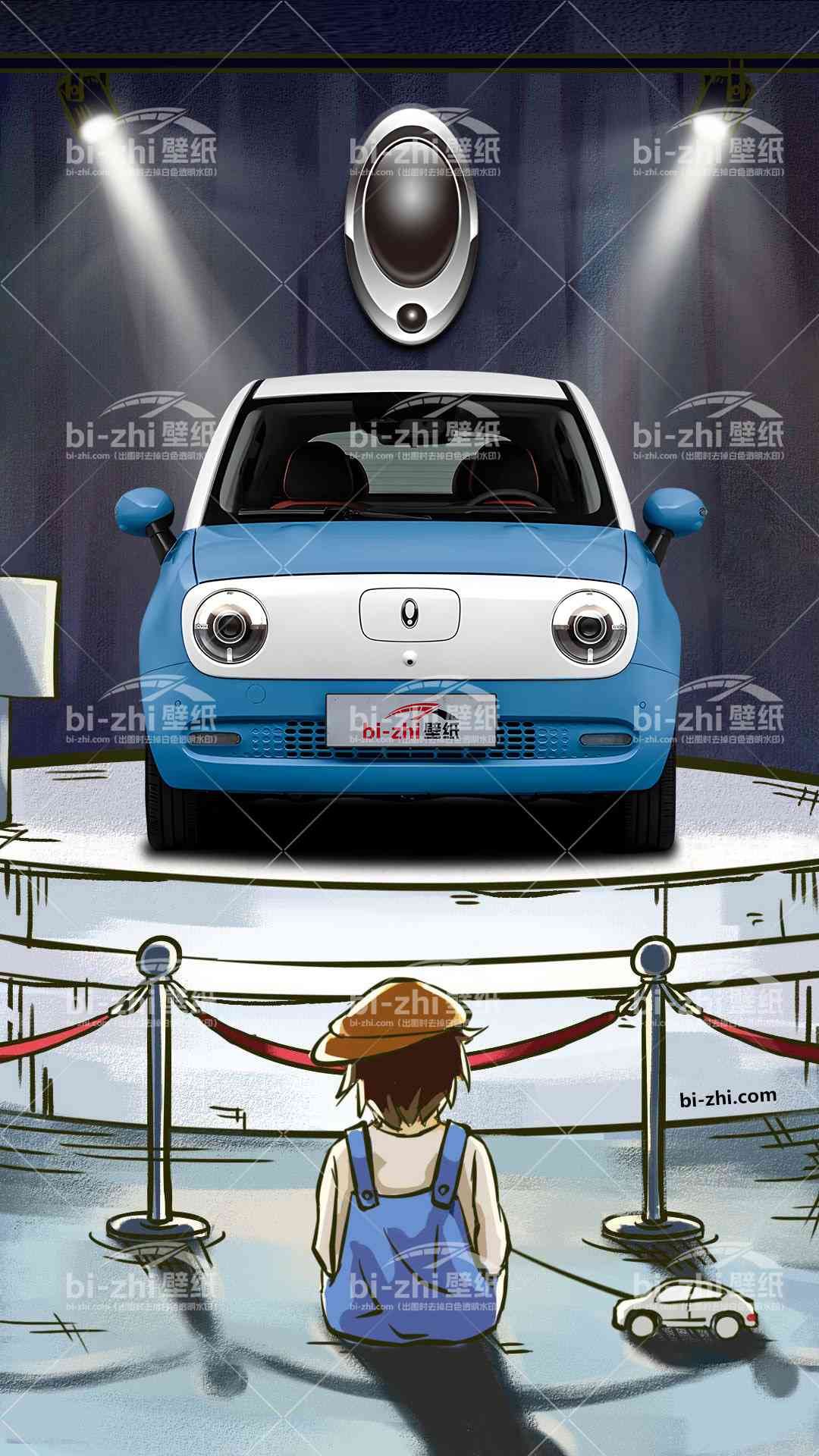 欧拉黑猫橱窗男孩看车男孩汽车壁纸