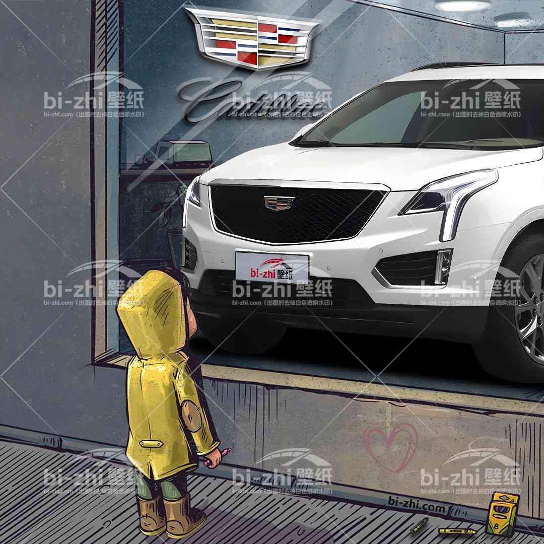 凯迪拉克XT5橱窗男孩看车男孩汽车壁纸