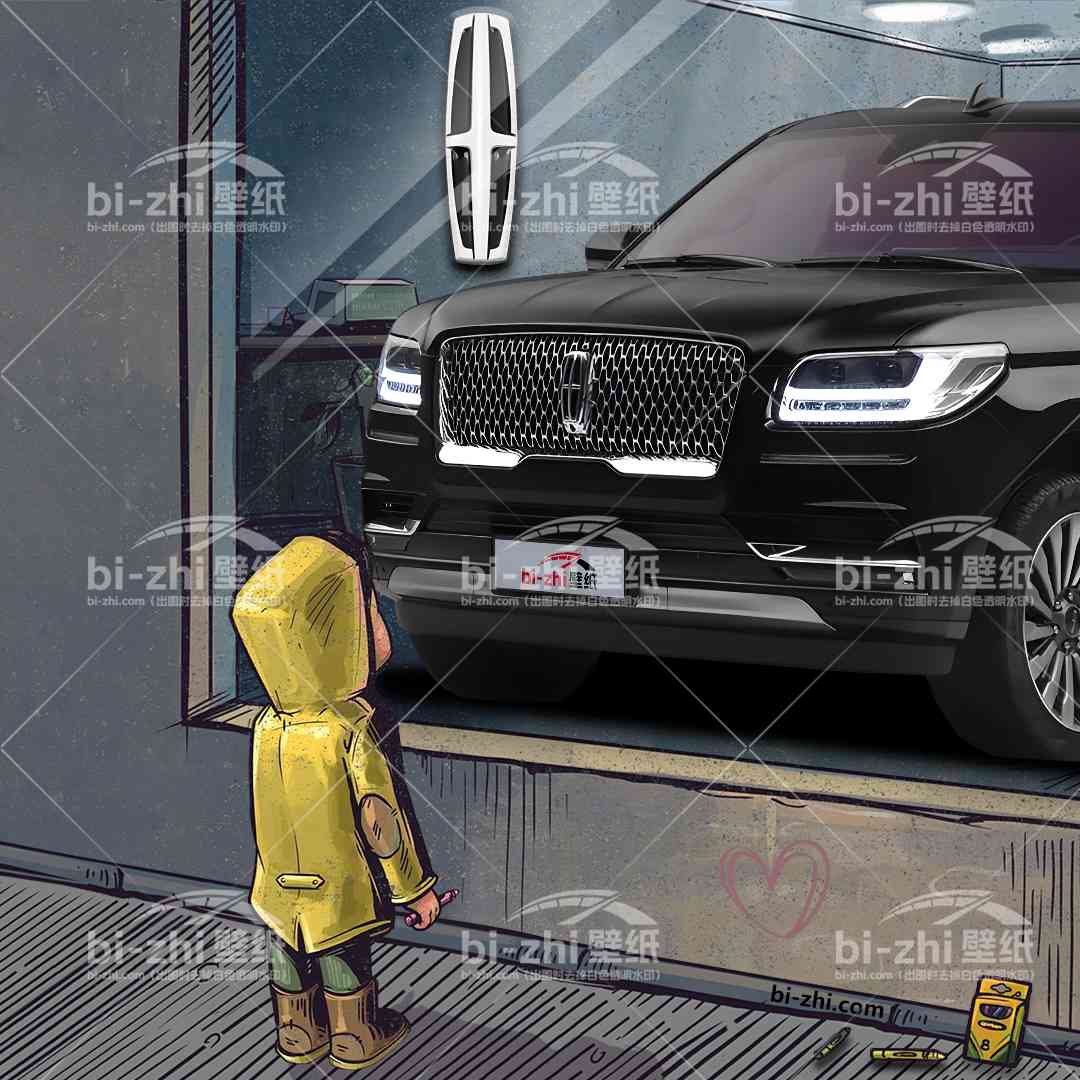 林肯领航员橱窗男孩看车男孩汽车壁纸