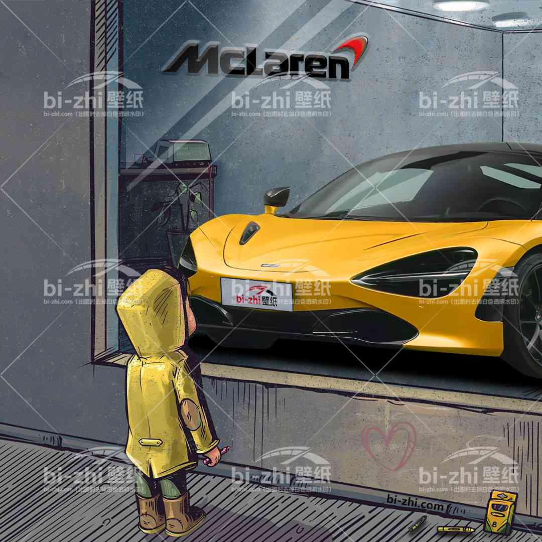 迈凯伦720s橱窗男孩看车男孩汽车壁纸