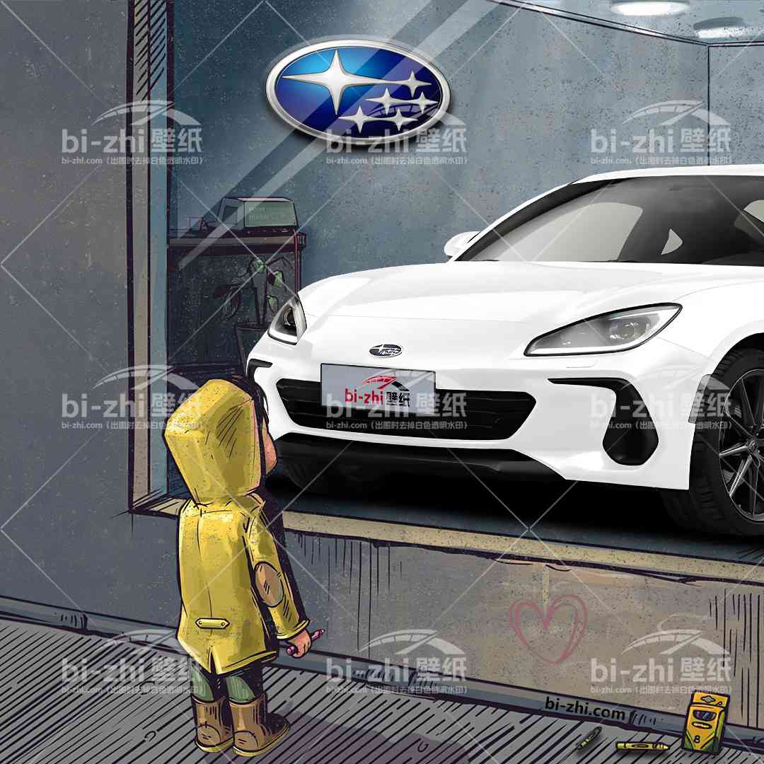 斯巴鲁BRZ橱窗男孩看车男孩汽车壁纸
