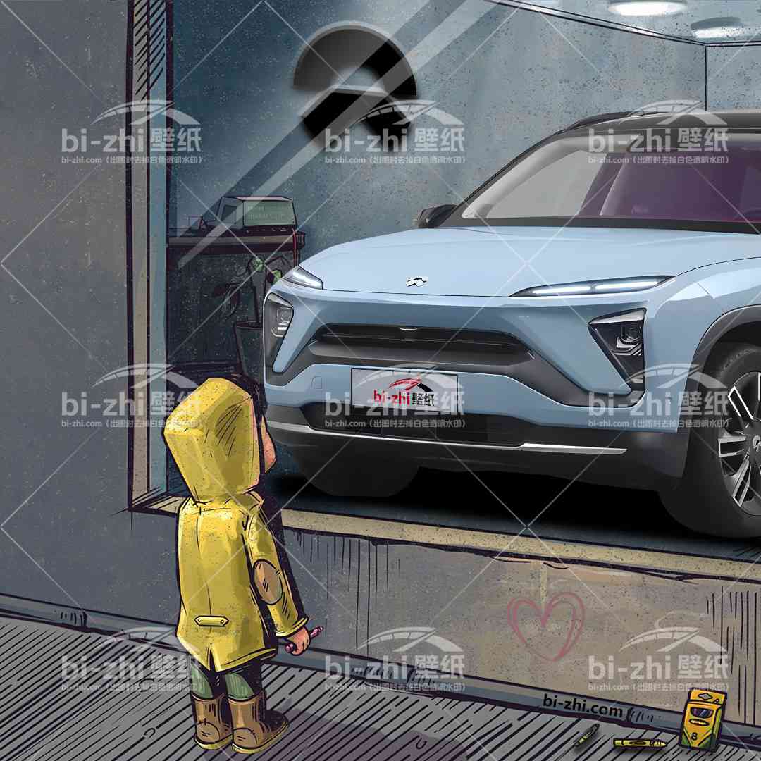 蔚来ES6橱窗男孩看车男孩汽车壁纸