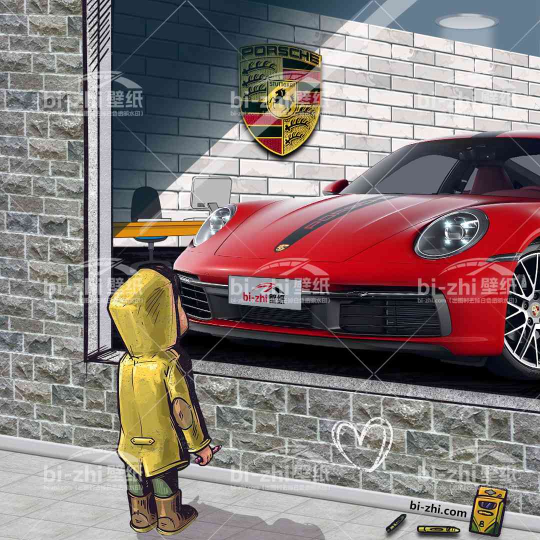 保时捷911橱窗男孩看车男孩汽车壁纸