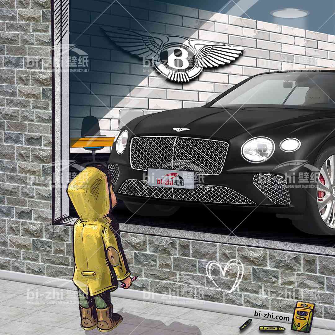 宾利欧陆橱窗男孩看车男孩汽车壁纸