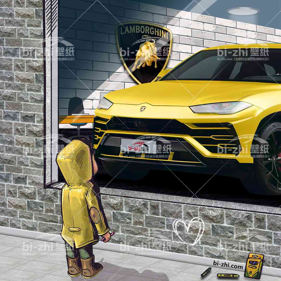 兰博基尼Urus橱窗男孩看车男孩汽车壁纸