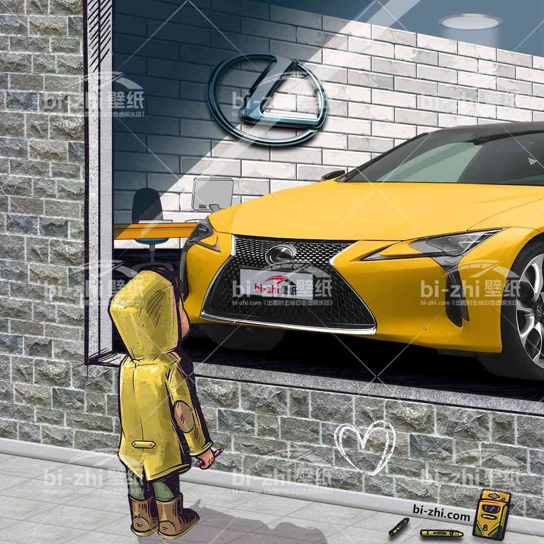 雷克萨斯LC橱窗男孩看车男孩汽车壁纸