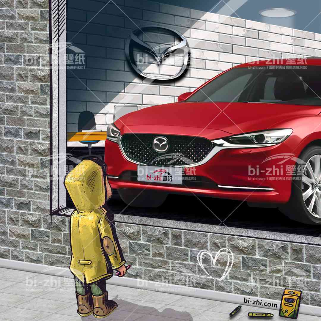 马自达阿特兹橱窗男孩看车男孩汽车壁纸
