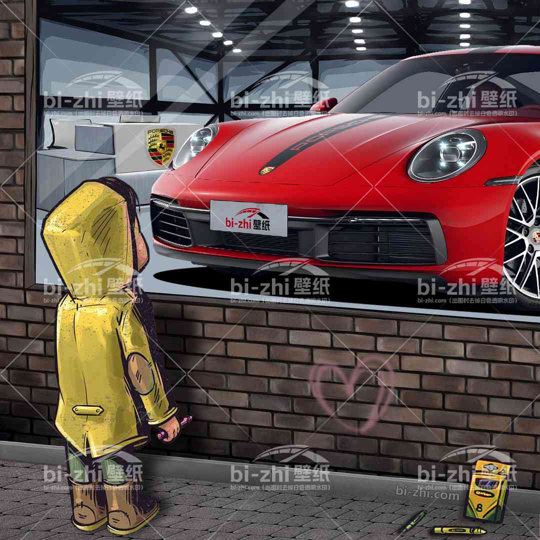 保时捷911橱窗男孩看车男孩汽车壁纸