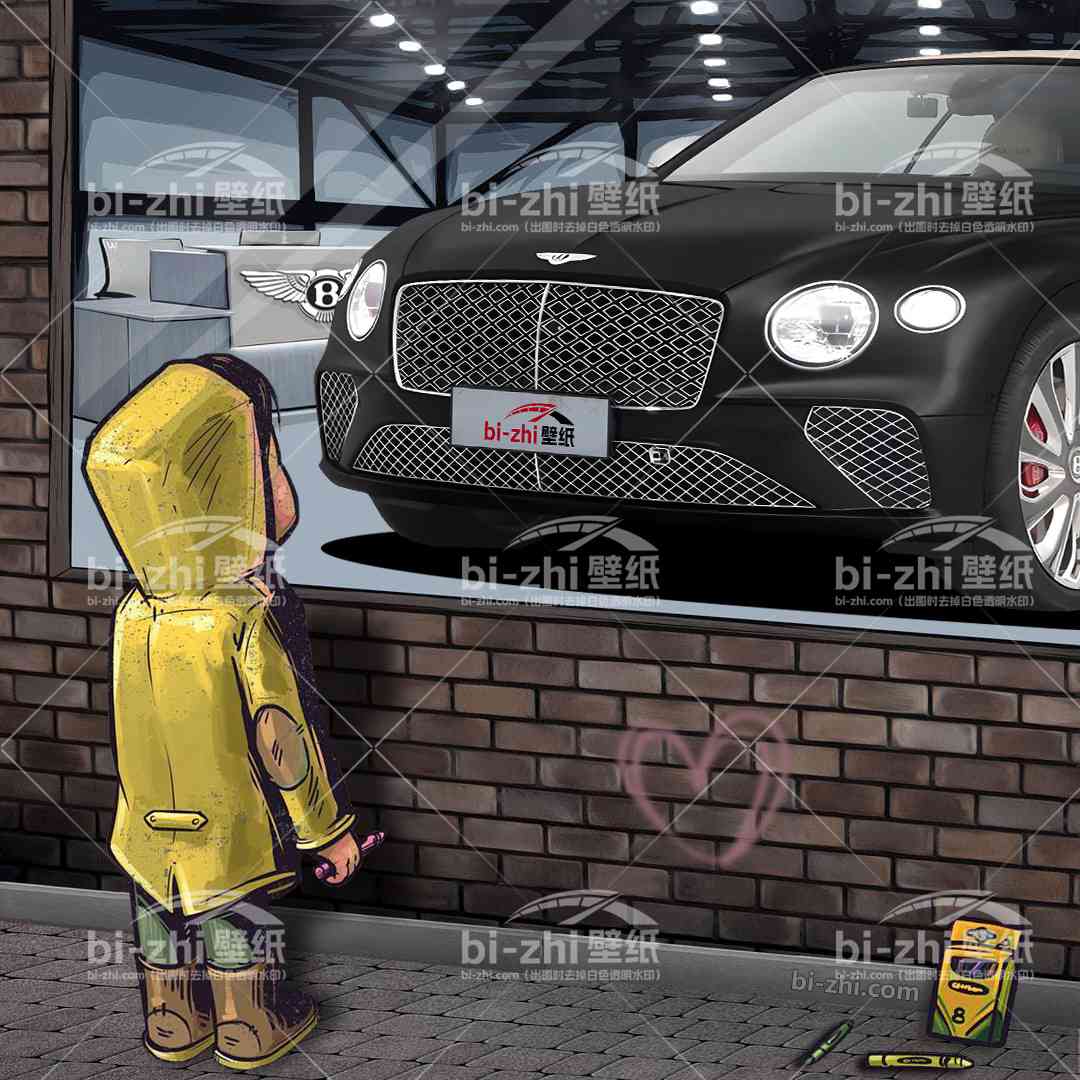 宾利欧陆橱窗男孩看车男孩汽车壁纸