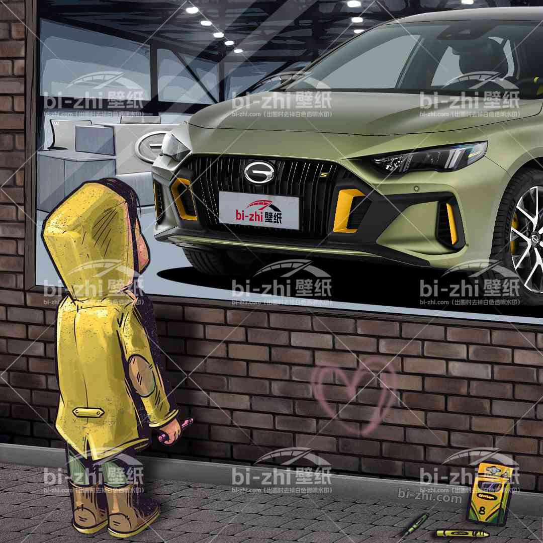 广汽传祺影豹橱窗男孩看车男孩汽车壁纸