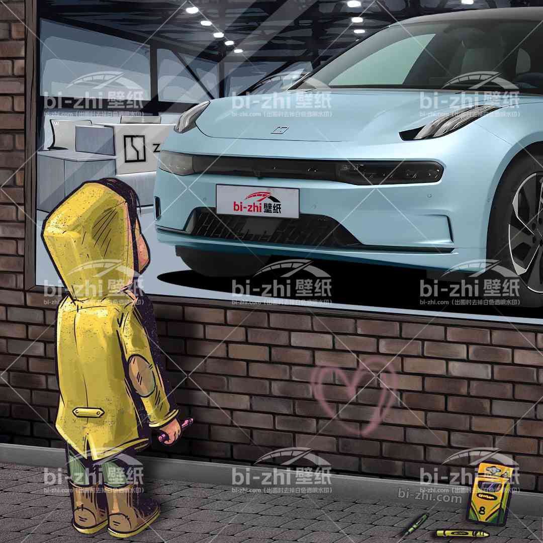 极氪001橱窗男孩看车男孩汽车壁纸