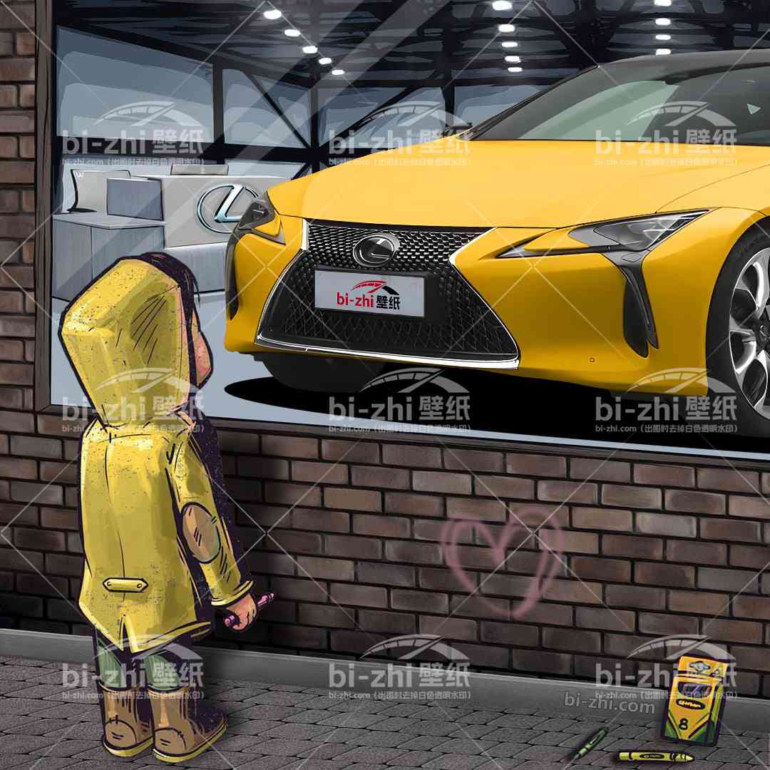 雷克萨斯LC橱窗男孩看车男孩汽车壁纸