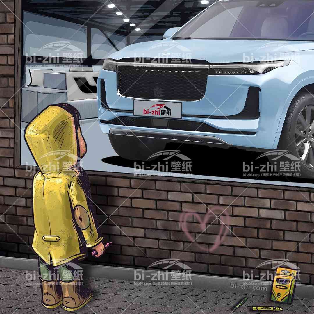 理想ONE橱窗男孩看车男孩汽车壁纸