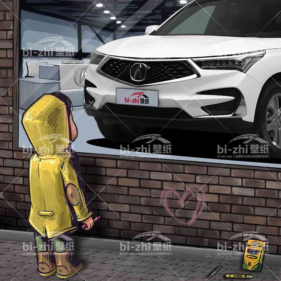 讴歌RDX橱窗男孩看车男孩汽车壁纸