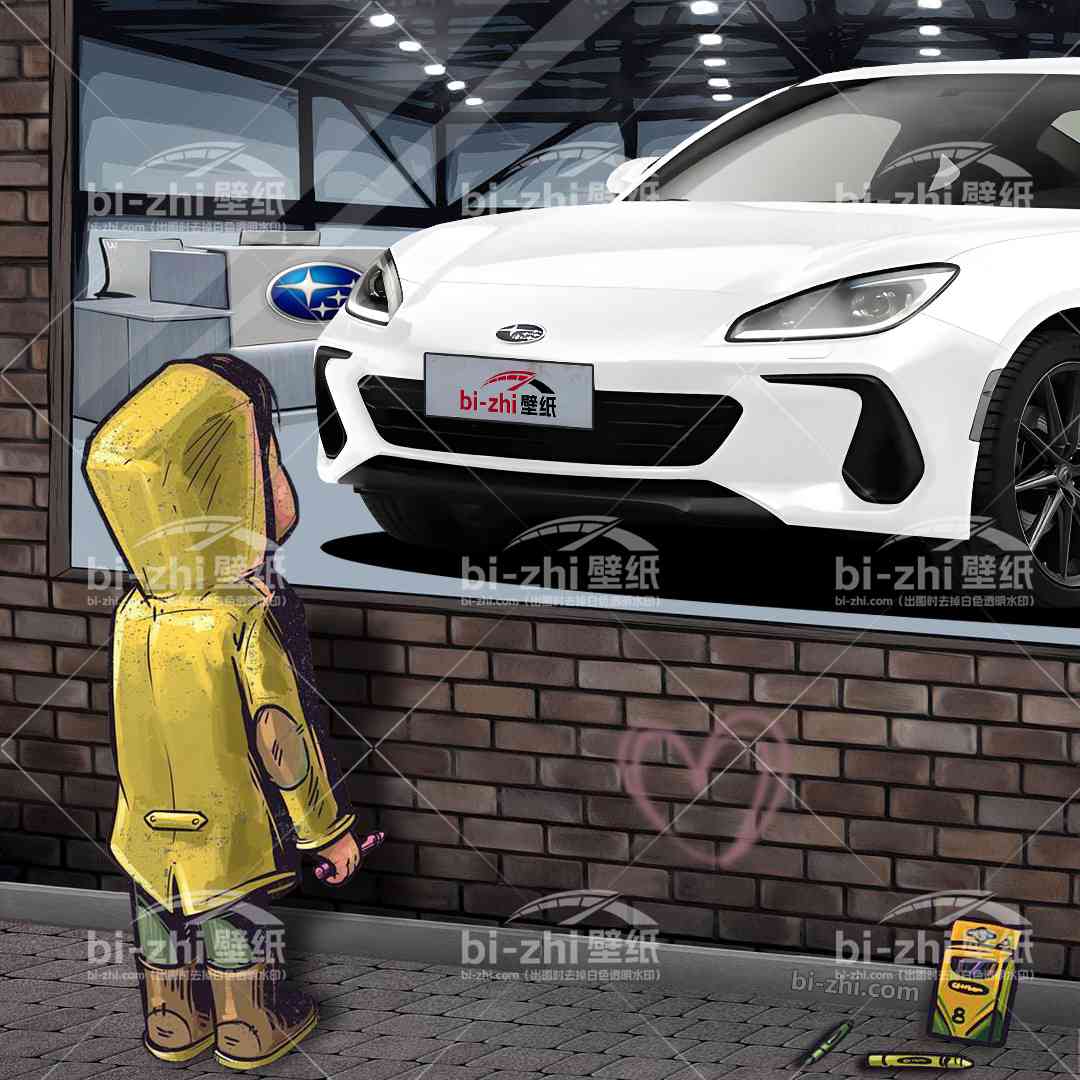 斯巴鲁BRZ橱窗男孩看车男孩汽车壁纸