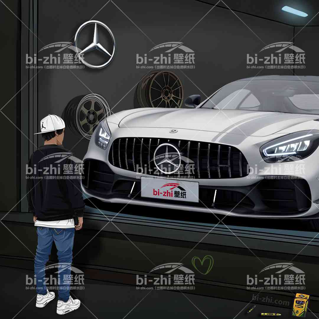 橱窗男孩看车男孩汽车壁纸人物